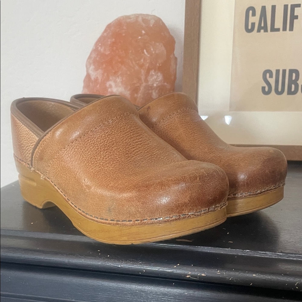 Dansko Brown Leather Mules